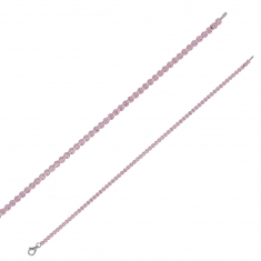 Bracelet Tennis en argent 925/1000 rhodié et oxydes, diam. 2,10mm