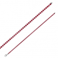 Bracelet Tennis en argent 925/1000 rhodié et oxydes, diam. 2,75mm