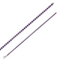 Bracelet Tennis en argent 925/1000 rhodié et oxydes, diam. 2,75mm