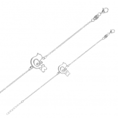 Bracelet TERRA oiseau ajouré en argent 925/1000 rhodié