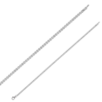 Bracelets rivières en argent rhodié 925/1000 avec oxydes de zirconium