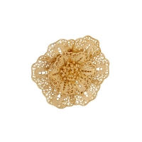 Broche en argent 925/1000 doré - fleur en filigrane