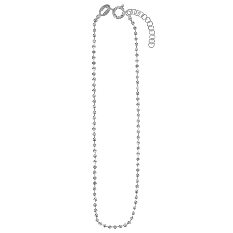 Chaîne de cheville maille boule, argent 925/1000
