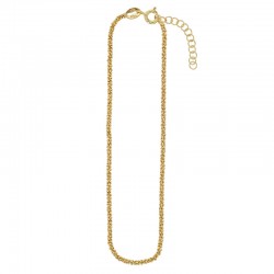Chaîne de cheville maille fantaisie en argent 925/1000 rhodié