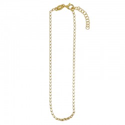 Chaîne de cheville maille fantaisie en argent 925/1000 rhodié