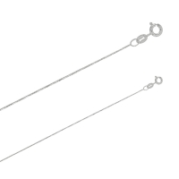 Chaîne de cou maille ciselée en argent 925/1000 rhodié