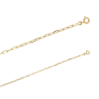 Chaîne de cou plaqué or avec maille forçat allongée
