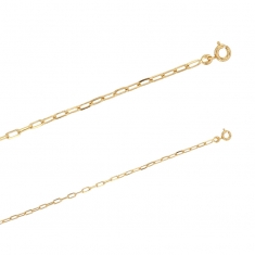 Chaîne de cou plaqué or avec maille forçat allongée