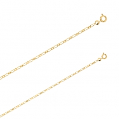 Chaînes de cou plaqué or avec maille figaro alternée