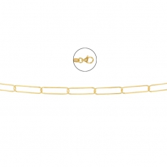 Chaînes en argent 925/1000 rhodié avec grande maille style 