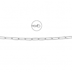 Chaînes en argent 925/1000 rhodié avec maille style mode