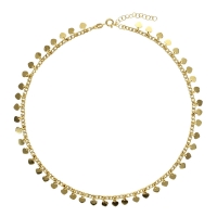 Collier 925/1000 doré pampilles orné de coeurs