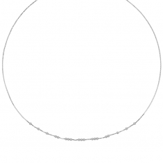 Collier à boules en argent 925/1000 rhodié