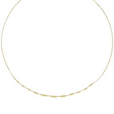 Collier à boules en argent 925/1000 rhodié