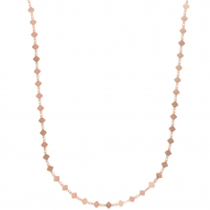 Collier à petits losanges en argent rosé rhodié 925/1000 - 92cm