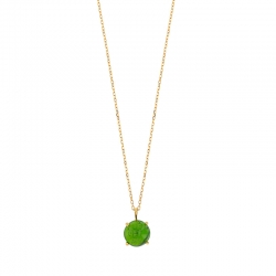 Collier Aigue-marine diam. 7mm, Or 750/1000