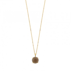 Collier Aigue-marine diam. 7mm, Or 750/1000