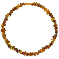 Collier ambre cognac et miel, fermoir à vis