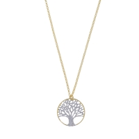 Collier arbre de vie, argent 925/100 doré et rhodié