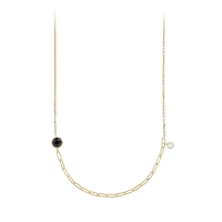 Collier argent 925/1000 doré orné d'oxydes de zirconium