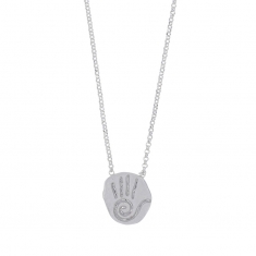 Collier argent 925/1000 orné d'un motif main 