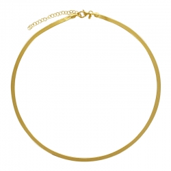 Collier argent 925/1000 rhodié en maille serpent