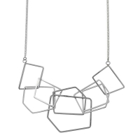 Collier avec carrés en Acier