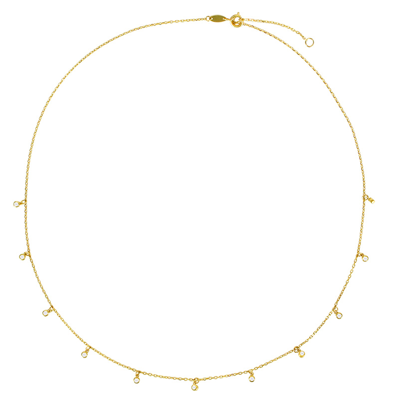 Collier avec des pampilles d'oxydes, Or 375/1000