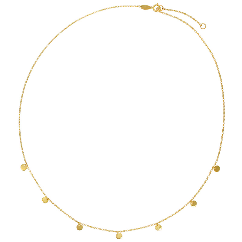 Collier avec pampilles rondes, Or 375/1000