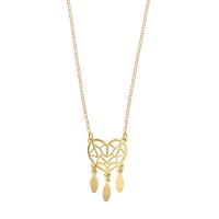 Collier avec pampilles UNE HISTOIRE DE COEUR en argent 925/1000 doré