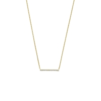 Collier Barrette en argent 925/1000 doré et oxydes de zirconium