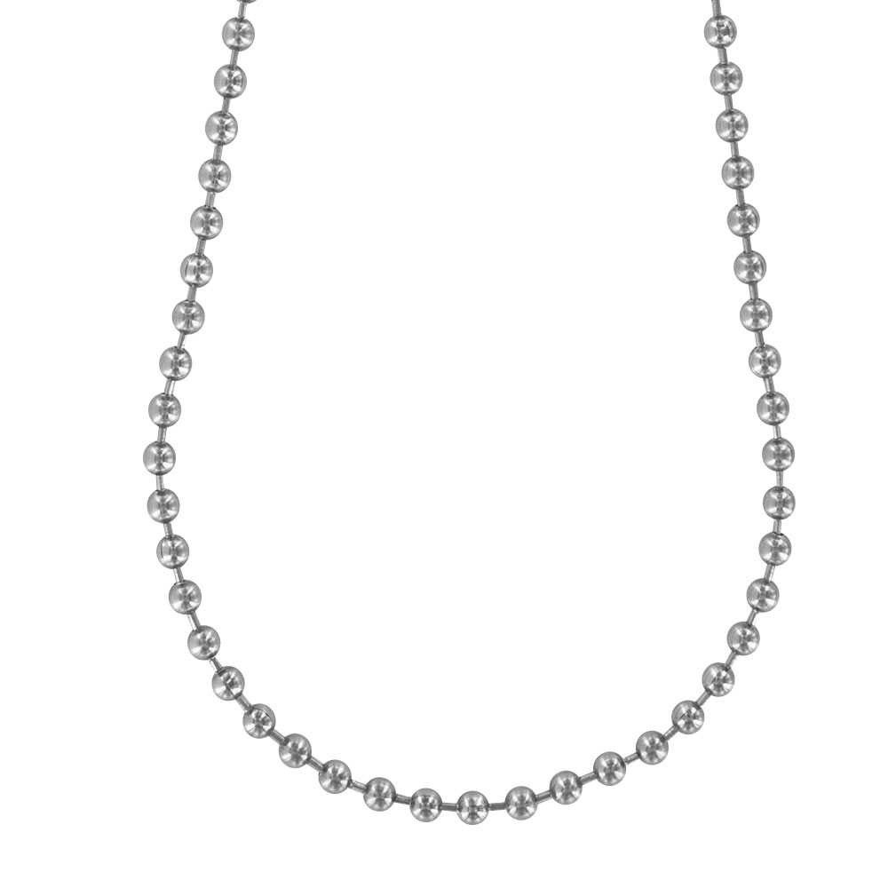 Collier boules diam.3,2mm Acier 45cm