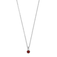 Collier cabochon rond agate noire, argent 925/1000 rhodié