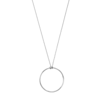 Collier cercle 30mm en argent 925/1000 platiné