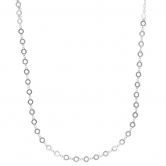 Collier cercle ajouré Argent 925/1000 rhodié - 42+3cm