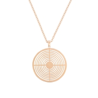 Collier cible acier rose 46 + 5cm