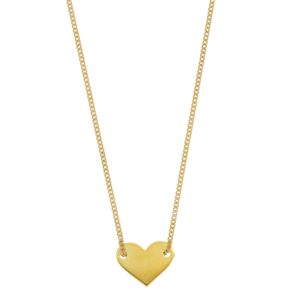 Collier coeur en argent 925/1000 doré - UNE HISTOIRE DE COEUR