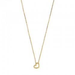 Collier coeur évidé, Or 375/1000