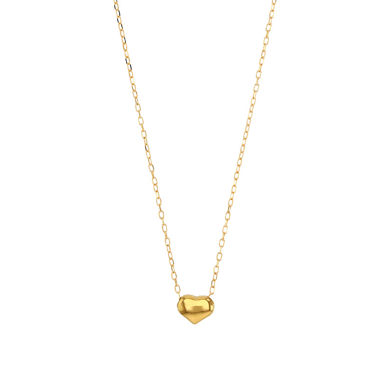 Collier coeur lisse Or 750/1000