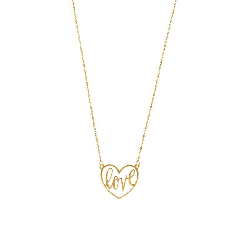 Collier coeur Love en Or 375/1000