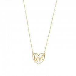 Collier coeur Love en Or 375/1000