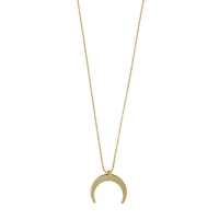 Collier en argent 925/1000 doré LUNA avec grande corne de lune