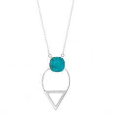 Collier en argent 925/1000 - forme original avec gibbsite