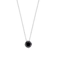 Collier en argent 925/1000 rhodié avec oxyde teinté noir ø 7mm