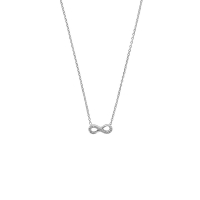 Collier en argent 925/1000 rhodié et oxydes de zirconium - petit Infini