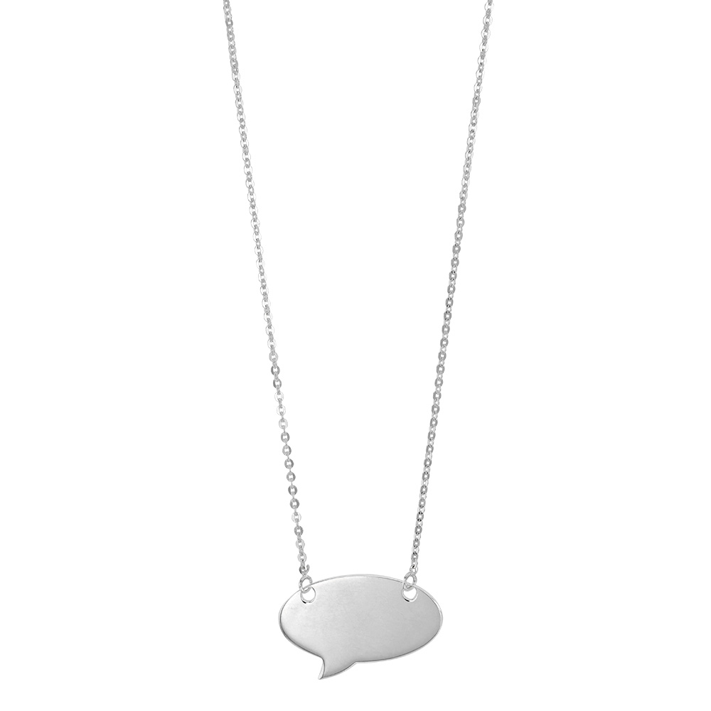 Collier en Argent 925/1000 avec bulle neutre pour message