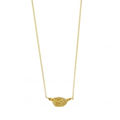 Collier en argent doré 925/1000 motif pépite d'or