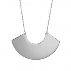 Collier en Argent rhodié 925/1000 - demi-cercle