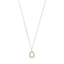 Collier en forme de goutte orné d’oxydes, Or 375/1000