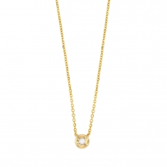Collier en Or 750/1000 et diamant de 0.05ct (serti clos)